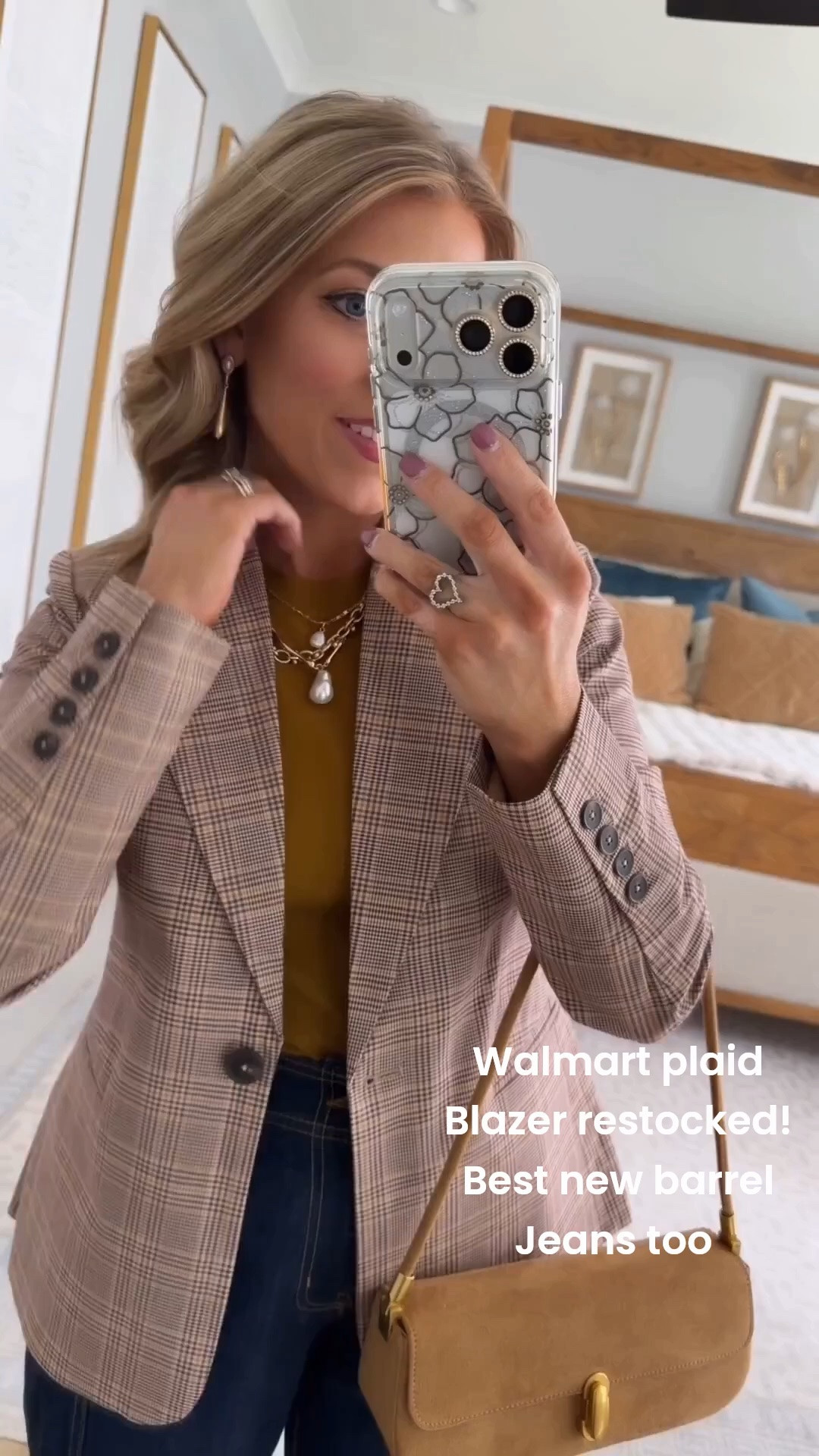 Another Walmart blazer that looks SO much more expensive than Walmart! This neutral plaid is absolutely gorgeous paired with dark wash jeans, a rich golden-brown top and suede-look bag. Such an easy elevated fall outfit that can go from the office to dinner without changing a thing. Walmart’s fall fashion right now is seriously unreal!

#walmartfashion #walmartfinds #walmartstyle #walmartoutfit #walmartnewarrivals #plaidblazer #fallfashion #falloutfit #workwear #businesscasual #affordablefashion #affordablestyle #darkwashjeans #womensfashion #outfitideas

#LTKxWalmart #LTKPetite #LTKootd