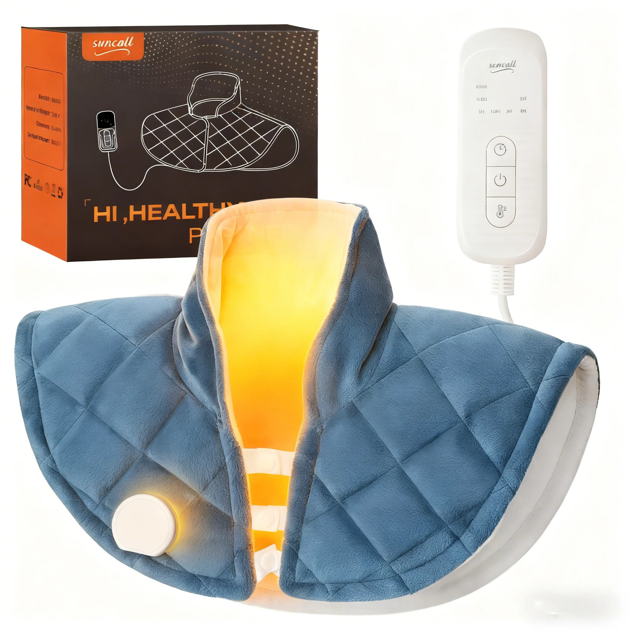 suncall Electric Weighted Heating Pad for Neck and Shoulder and Back, Soft Flannel Material, Chri... | Walmart (US)