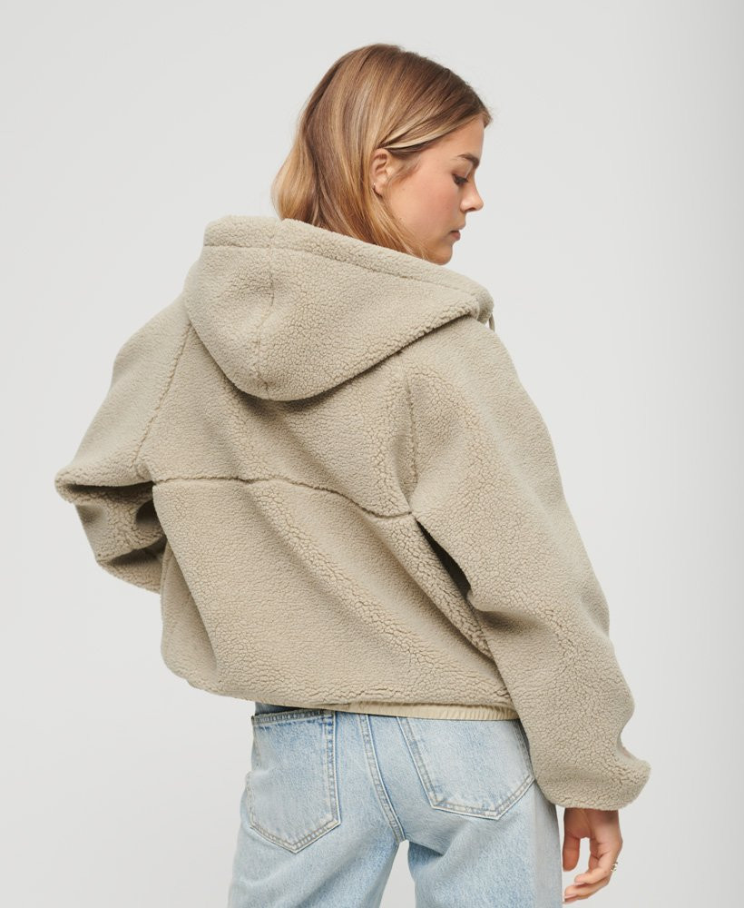 Borg Boxy Zip Hoodie | Superdry (UK)