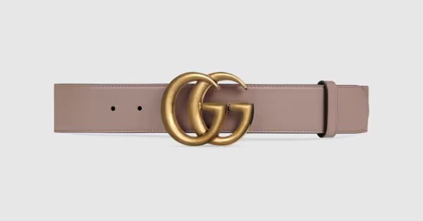 Leather belt with Double G buckle | Gucci (US)