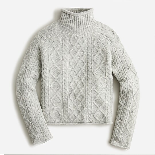 Cable-knit rollneck sweater | J. Crew US