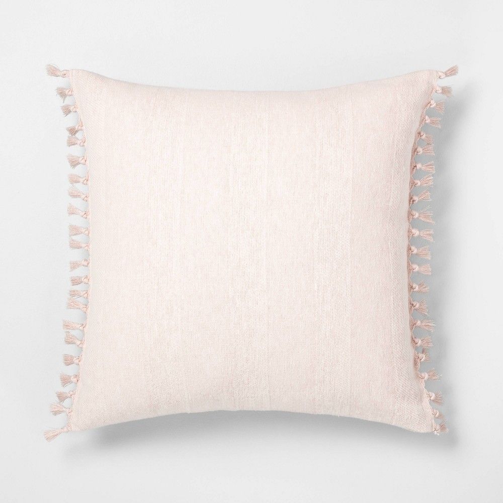 22" x 22" Wide Stripe Throw Pillow Peach - Hearth & Hand™ with Magnolia | Target