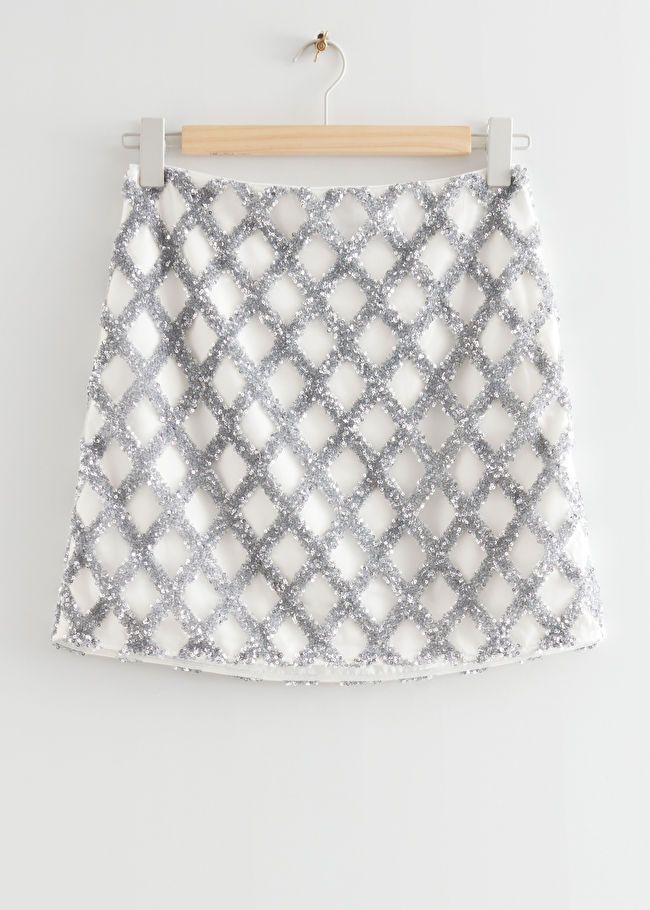 Sparkly High Waisted Mini Skirt | & Other Stories US