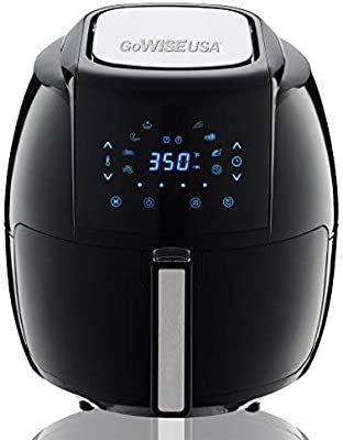 GoWISE USA 1700-Watt 5.8-QT 8-in-1 Digital Air Fryer with Recipe Book, Black | Amazon (US)