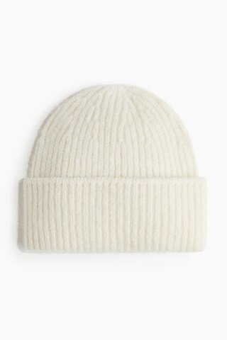 H & M - Soft-Brushed Beanie - White | H&M (US + CA)