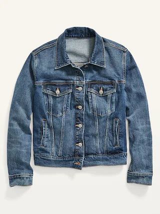 Medium-Wash Jean Jacket for Women | Old Navy (US)