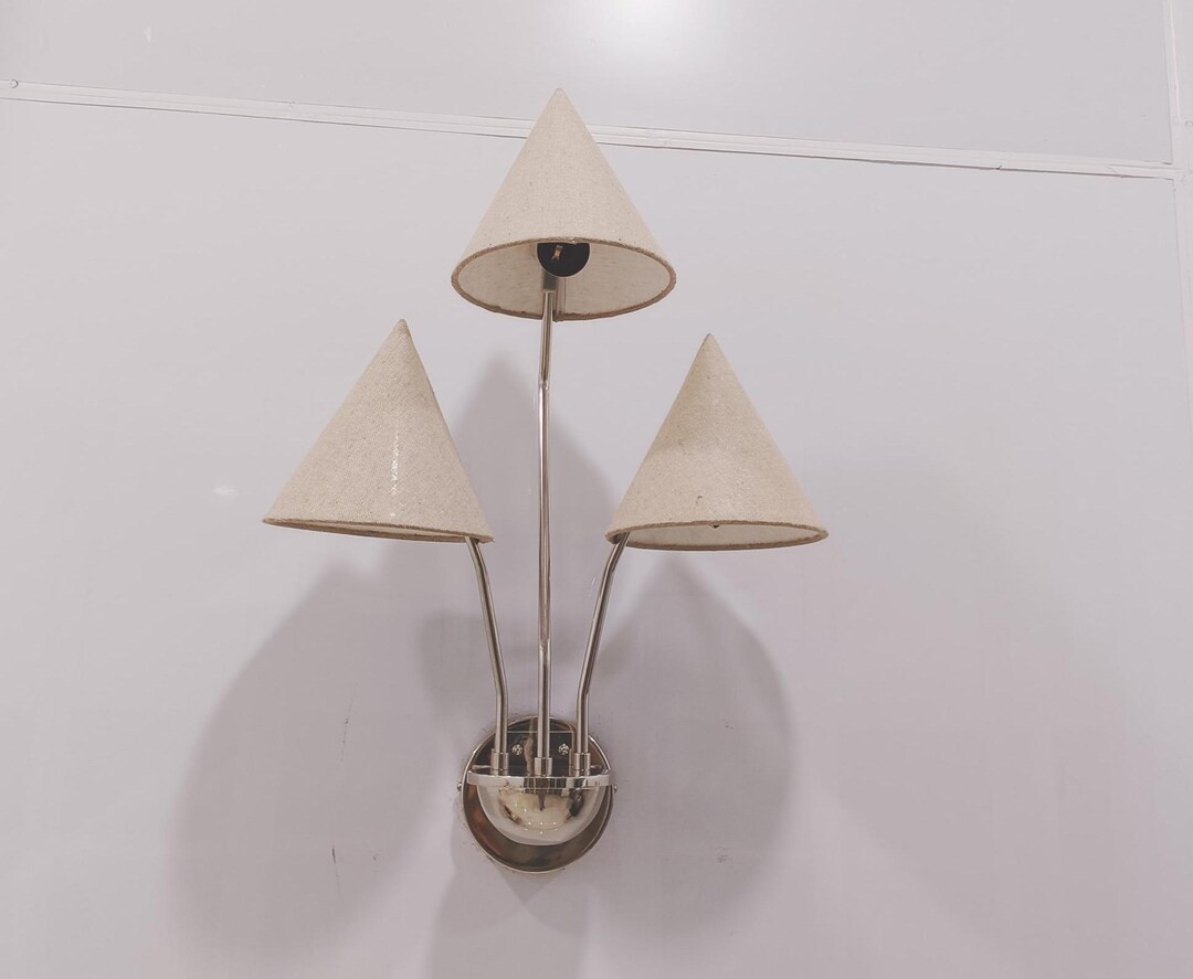 3 Fabric Shade Sconces Wall Lamp Mid Century Light Fixture ,wall Design Lamp Italian Lamps - Etsy | Etsy (US)