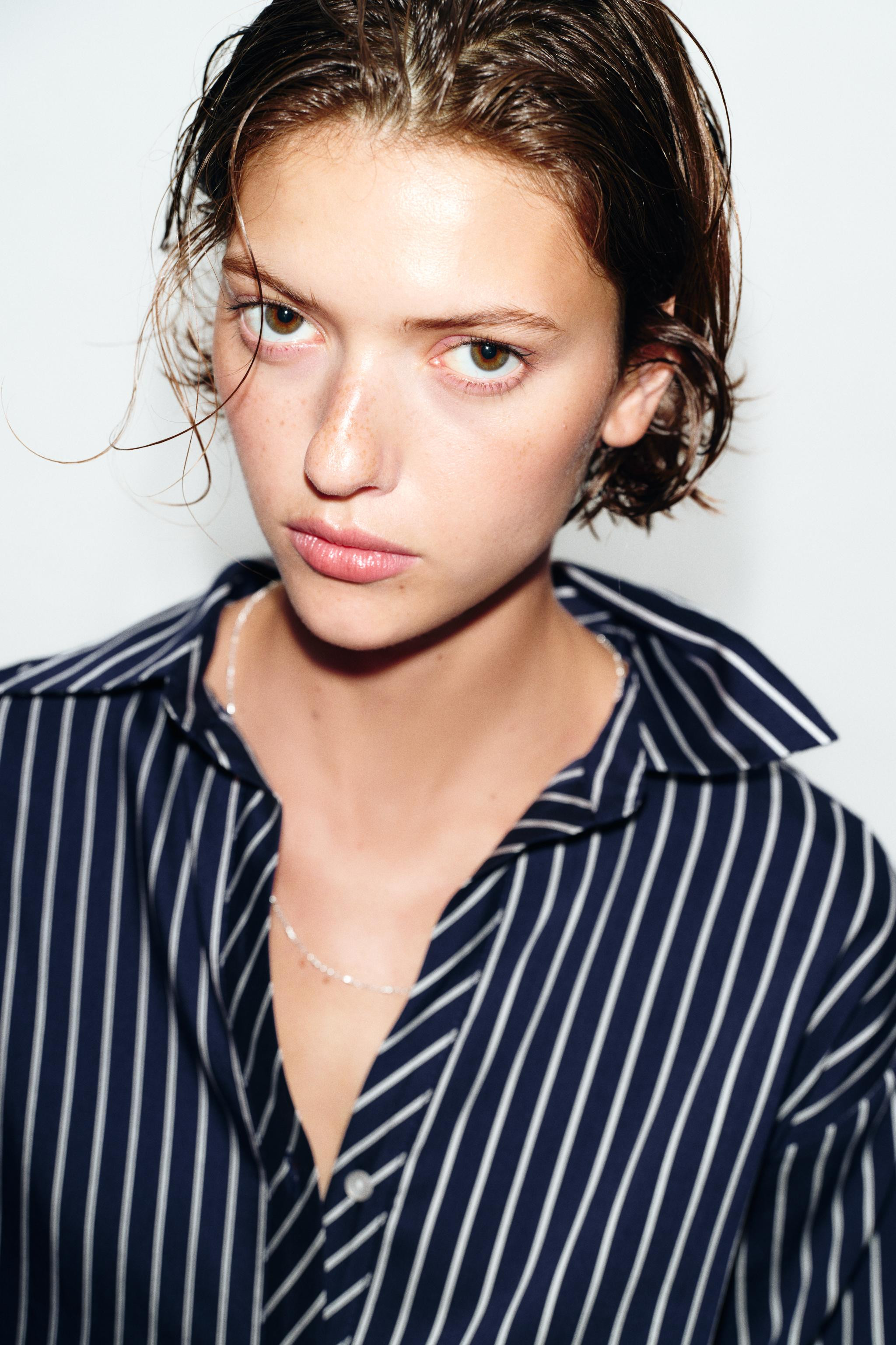 STRIPED PUFF SLEEVE SHIRT | Zara UK