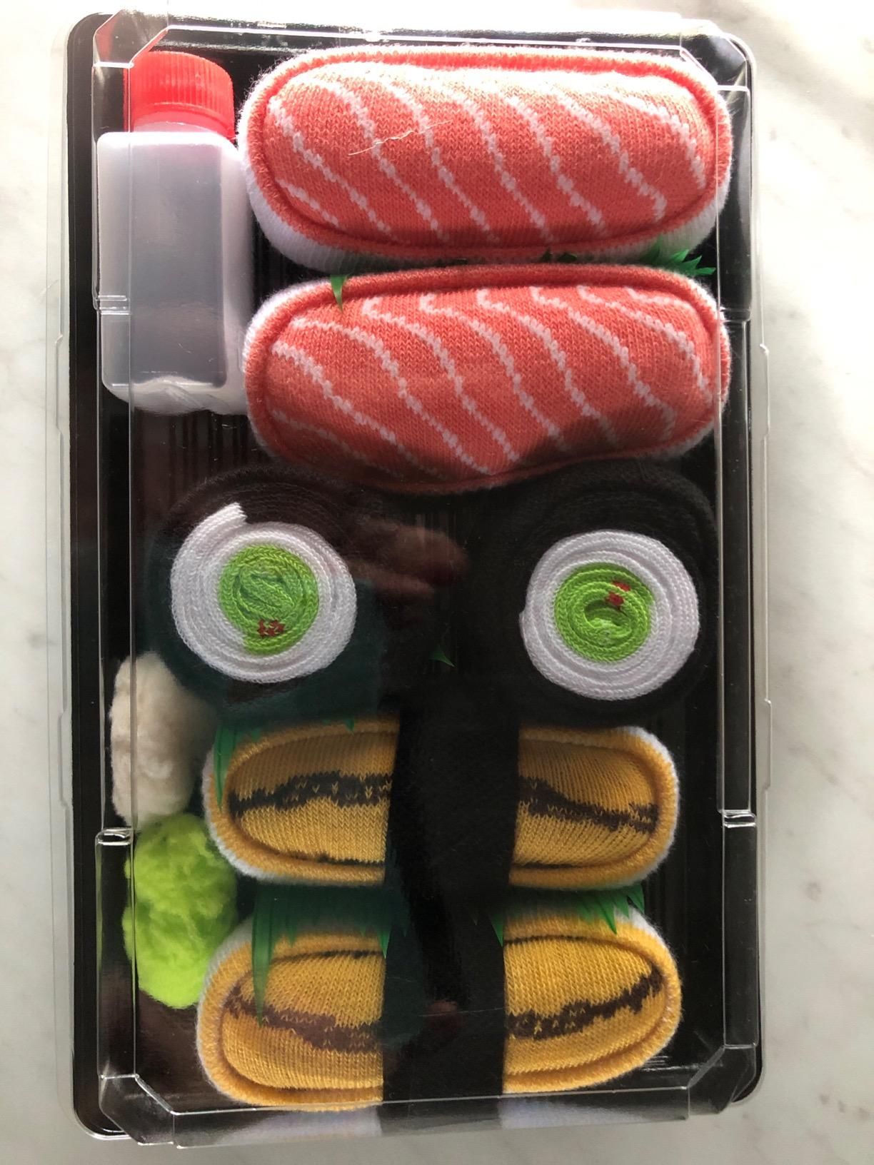 Rainbow Socks - Men's Women's - Sushi Socks Box Tamago Cucumber Salmon - 3 Pairs | Amazon (US)