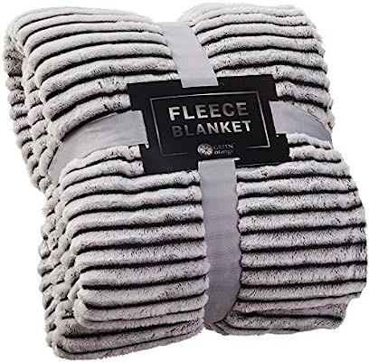 GREEN ORANGE Fleece Throw Blanket for Couch – 50x60, Lightweight, Black and White – Soft, Plu... | Amazon (US)