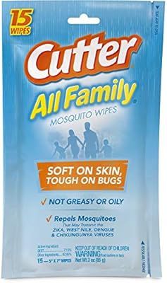 Cutter 95838, 1-Pack, Family Mosquito Wipes, 15-Count | Amazon (US)
