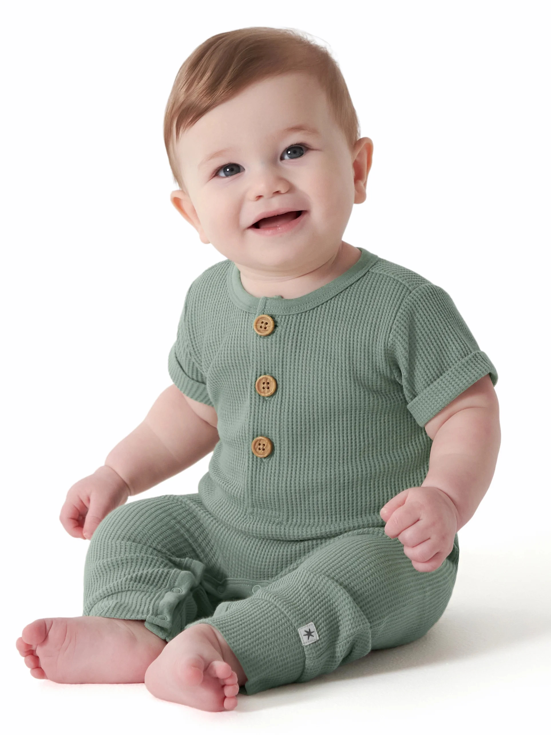Modern Moments by Gerber Baby Boy or Girl Unisex Long Leg Romper, Sizes 0/3M - 24M | Walmart (US)
