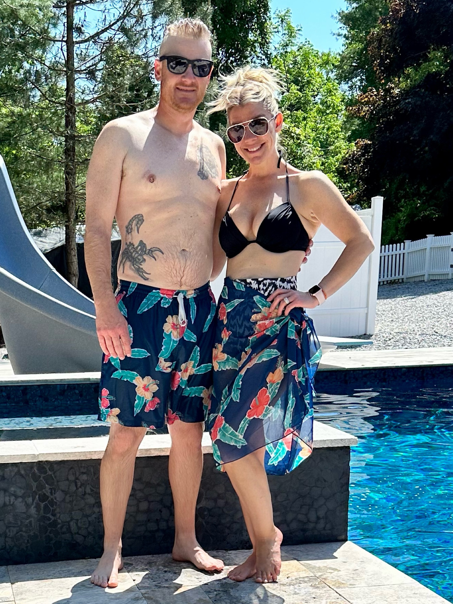 Best gift ever his @chubbies swim trunk in The Floral Reefs! Matching cover up over my mix n match @victoriassecret bikini bra top & @knix leakproof bikini bottom was a bonus! Swim Trunks come in three options- 4”, 5.5”, or 7”. He is wearing 7” in size L. Officially #knix obsessed! 

#LTKswim #LTKtravel #LTKSeasonal