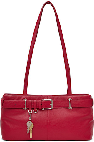 Red Shoulder Brocle Bag | SSENSE
