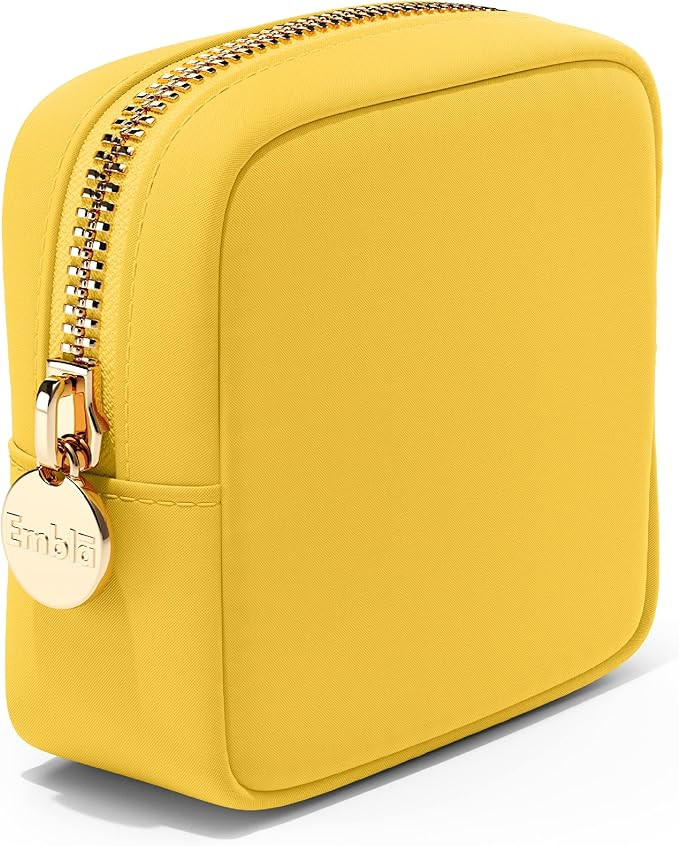 Embla Cosmetic Bag - Makeup Bag Travel Pouch, Toiletry Bags Cute Makeup Organizer, Nylon Zipper P... | Amazon (US)