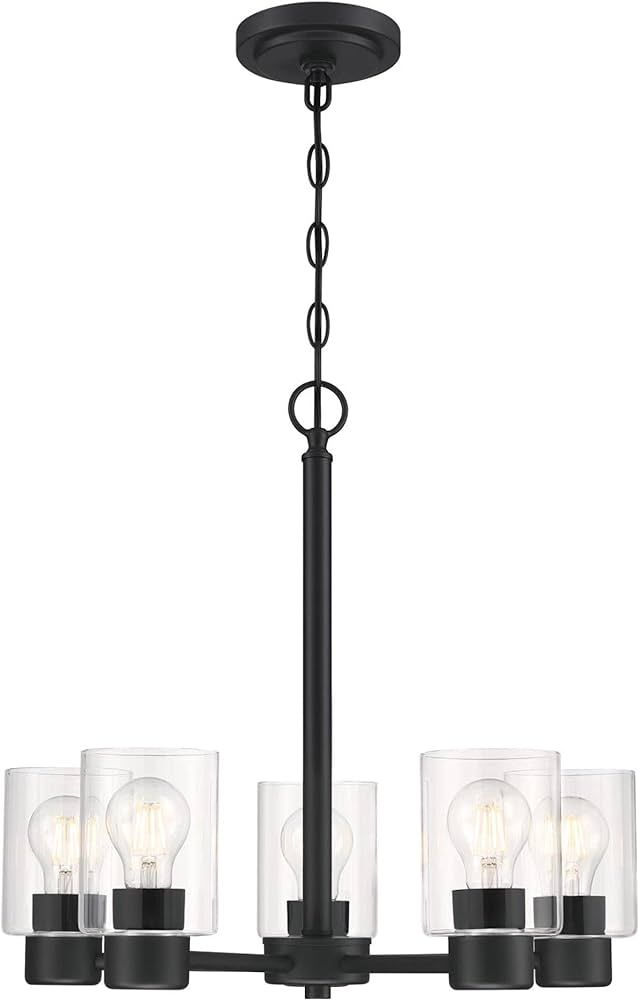 Westinghouse Lighting 6115300 Sylvestre Transitional Five-Light Indoor Chandelier, Matte Black Fi... | Amazon (US)