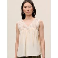 Marielle Lace Top - Ivory / XS | Rebecca Taylor