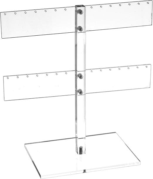 FindingKing Acrylic 14 Pair Earring T-Bar Display Tree Holder New | Amazon (US)