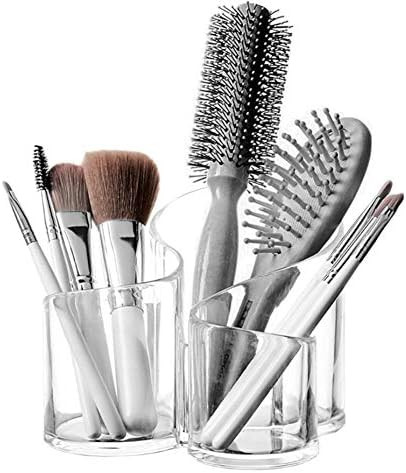 Top Quality Large Wavy Acrylic Makeup Brush and Cosmetic Holder | Amazon (US)