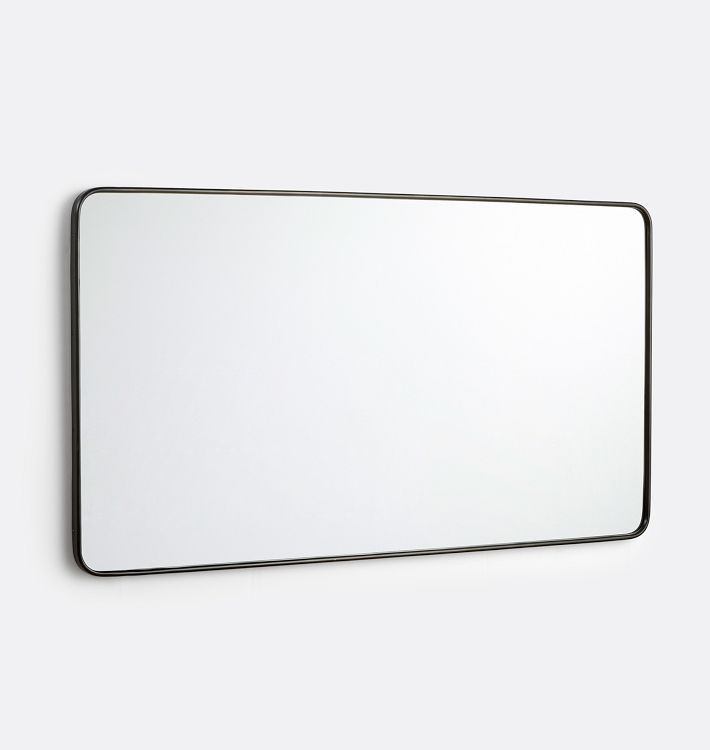 Double Vanity Rounded Rectangle Metal Framed Mirror | Rejuvenation