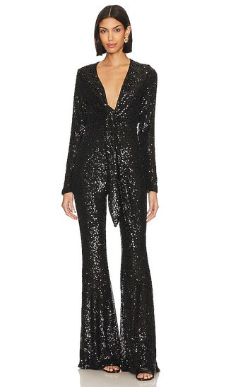 Martina Jumpsuit in Midnight Glitz Sequins | Revolve Clothing (Global)