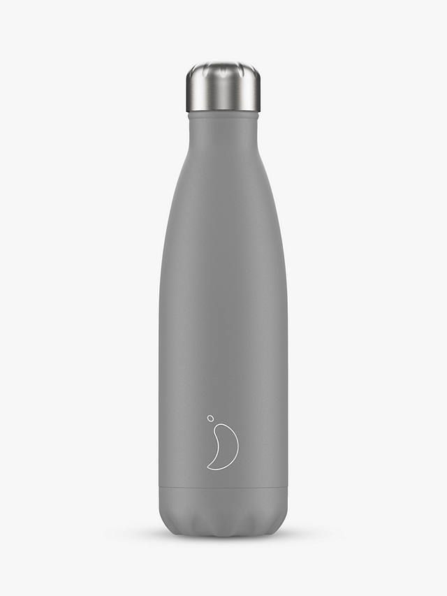 Chilly's Vacuum Insulated Leak-Proof Drinks Bottle, 500ml, Matte Grey | John Lewis (UK)