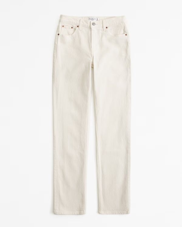 Women's Mid Rise 90s Straight Jean | Women's Bottoms | Abercrombie.com | Abercrombie & Fitch (US)