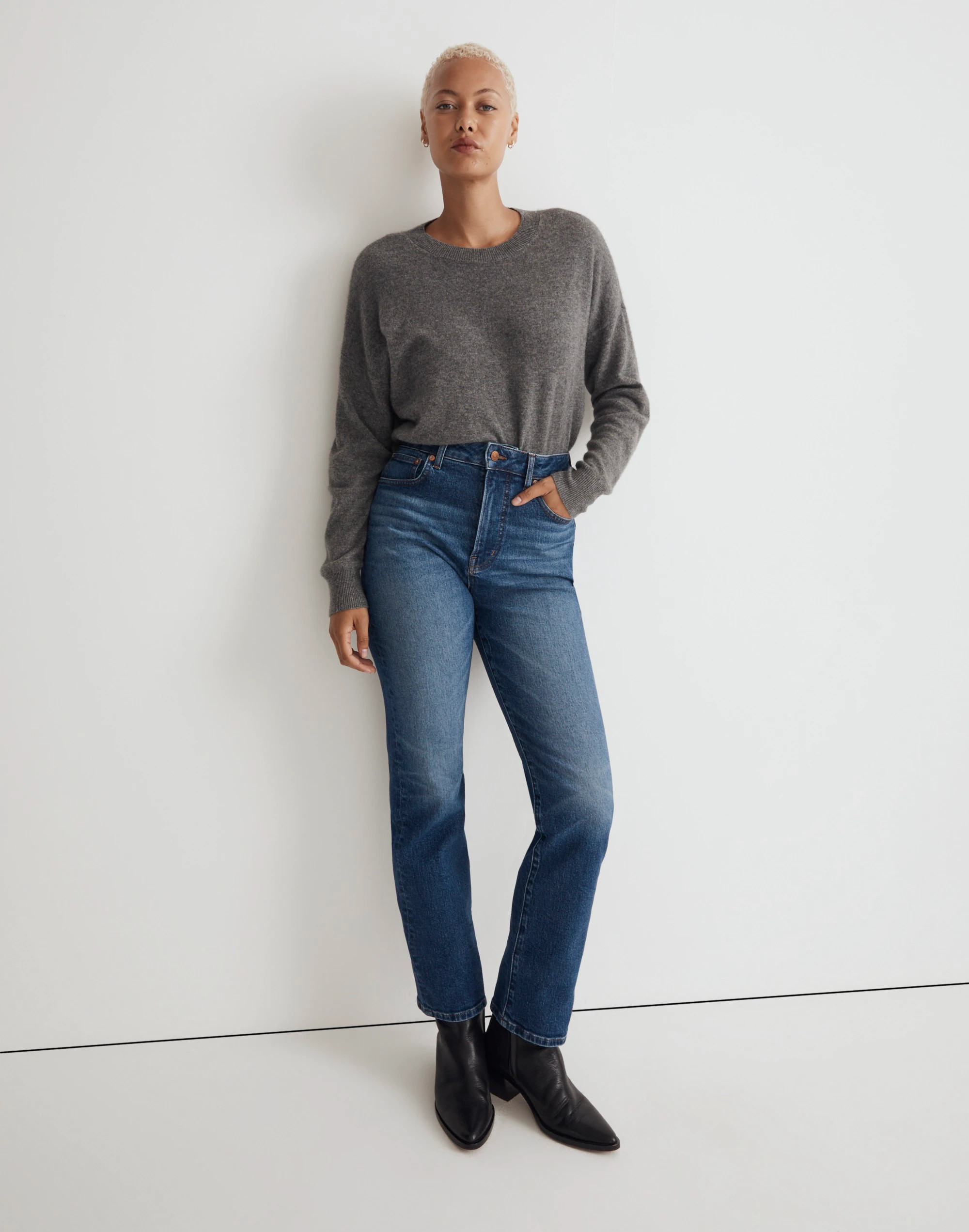 The Petite Curvy '90s Straight Jean in Barlow Wash | Madewell