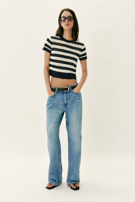 SHORT SLEEVE KNIT TOP | Zara US