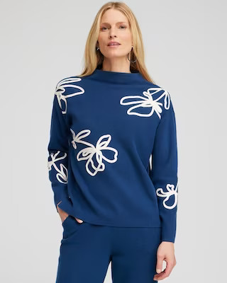 Zenergy Luxe Cashmere Blend Soutache Top | Chico's
