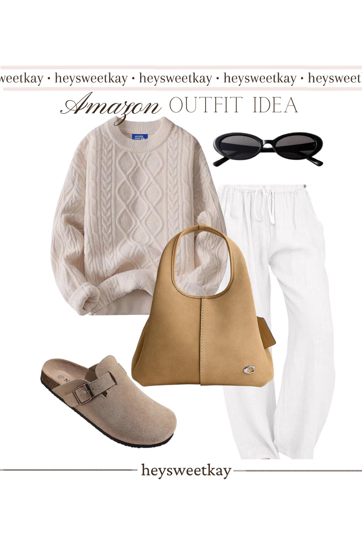 Amazon fall outfit idea
Amazon fall fashion
Amazon linen pants
Amazon clogs
Amazon cable sweater
Coach bag