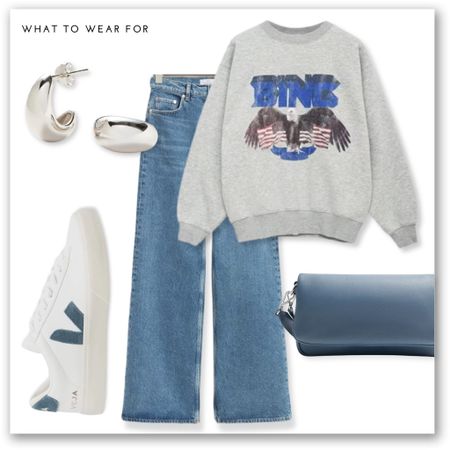 Running errands 👟

Casual style, anine bing sweatshirt, Veja trainers, & other stories blue bag, silver hoops, wide leg jeans 

#LTKSeasonal #LTKeurope #LTKstyletip