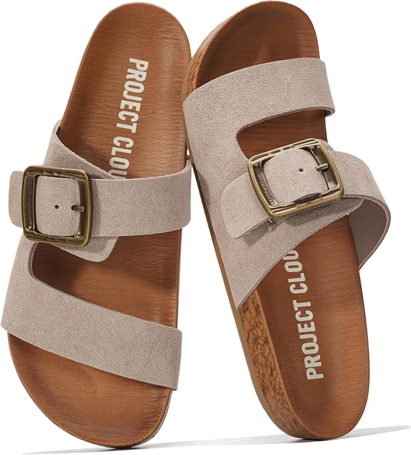 Project Cloud 100% Genuine Leather Womens Sandals – Plush Insole Sandals for Women 2026 – Lig... | Amazon (US)