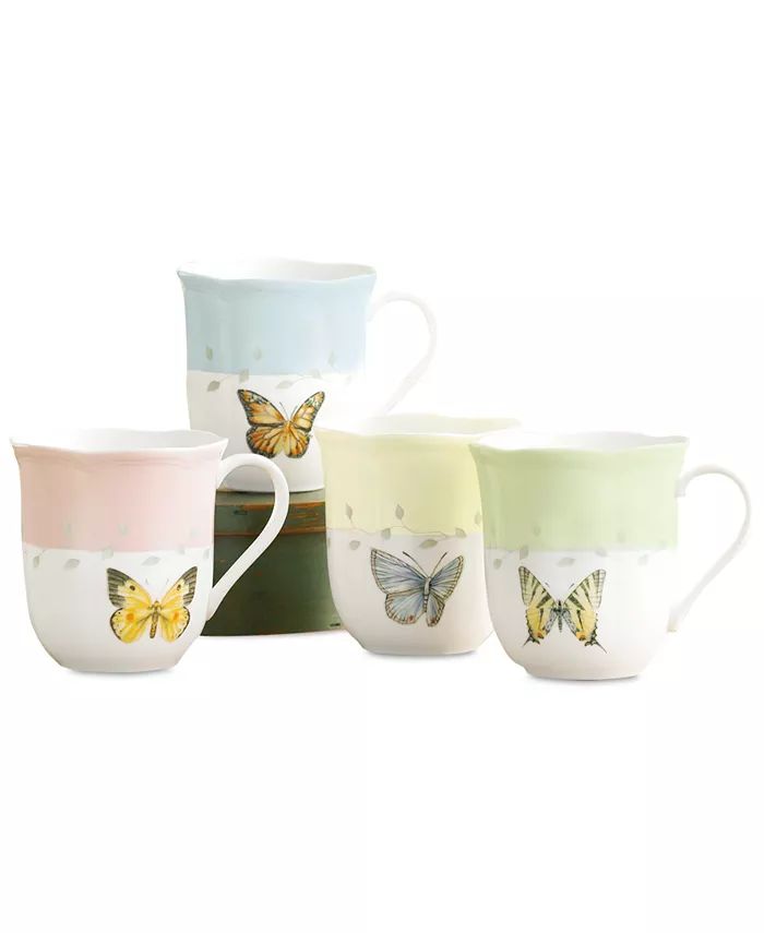 Lenox Butterfly Meadow Set of 4  Mugs & Reviews - Dinnerware - Dining - Macy's | Macys (US)