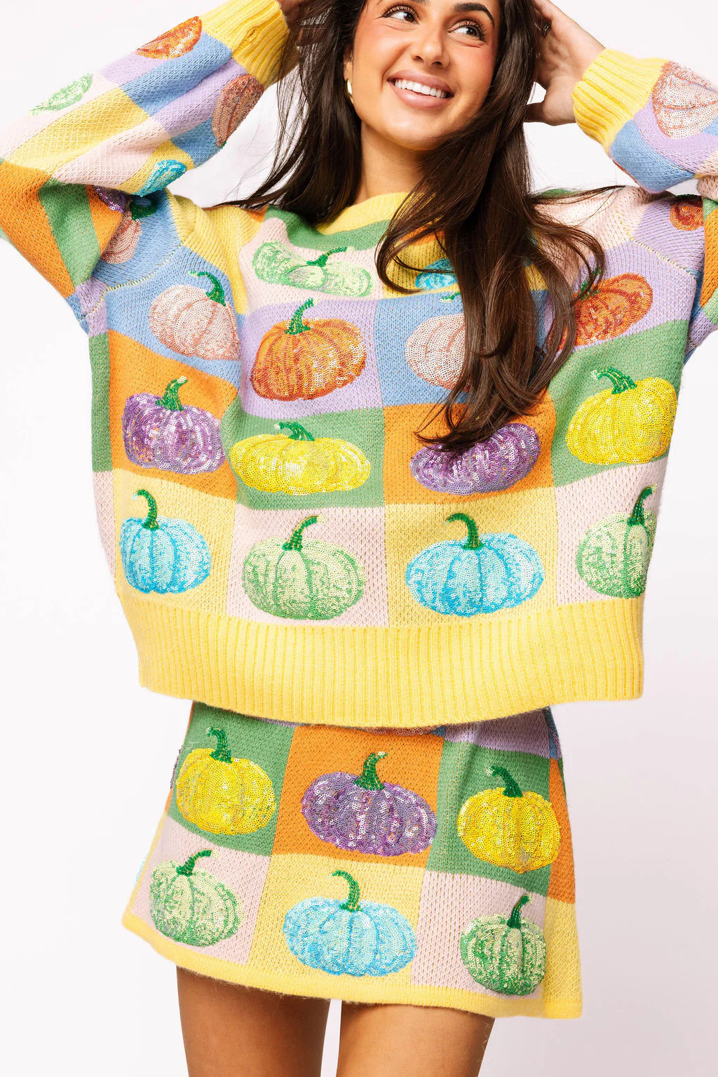 Pastel Colorblock Pumpkin Skirt | Queen of Sparkles