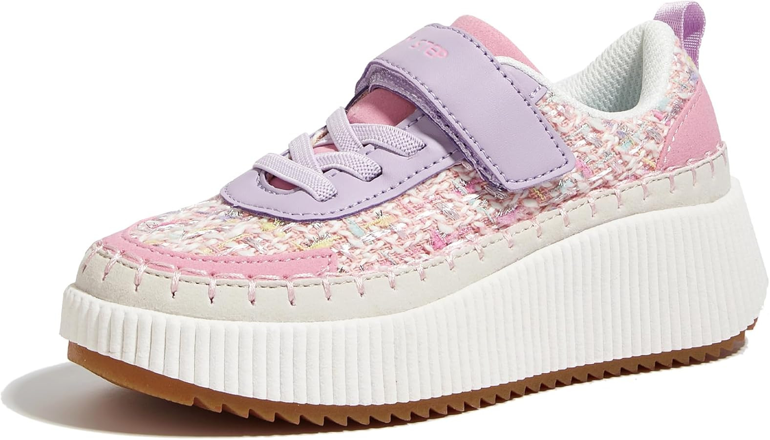 LUCKY STEP Kid's Glitter Running Sneaker Sparkly Braided Shiny Bling Princess Shoes School Athlet... | Amazon (US)