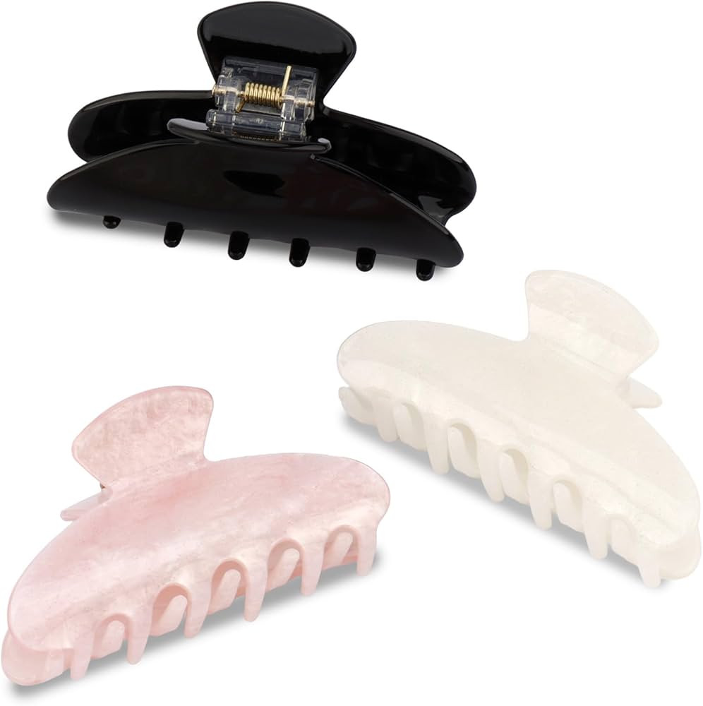 Canitor Hair Claw Clips for Women Acrylic Marbled Hair Clips for Thick Thin Hair Emi Cute Hair Ac... | Amazon (US)