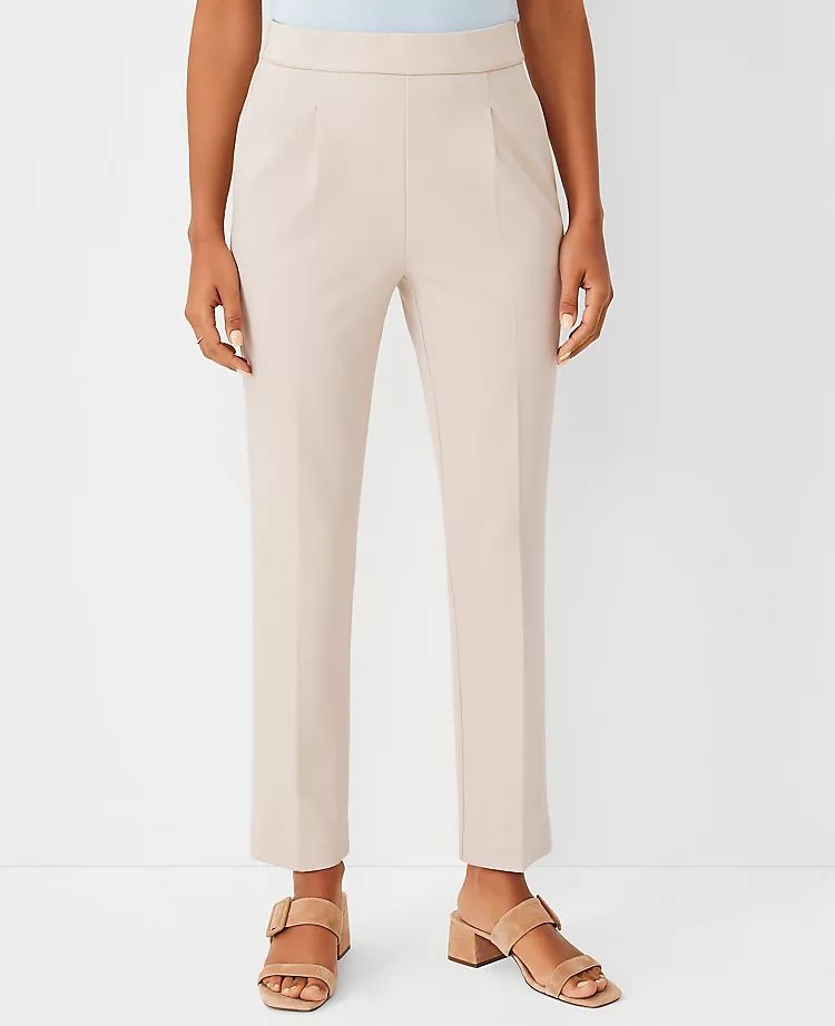 The High Waist Knit Easy Ankle Pant | Ann Taylor (US)