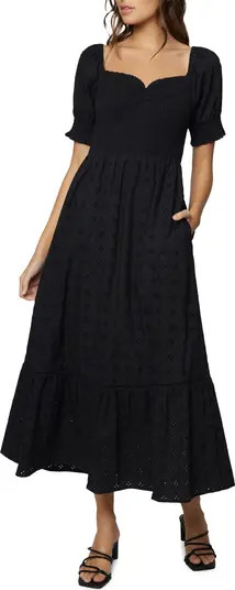 La Luna Smocked Sweetheart Cotton Maxi Dress | Nordstrom