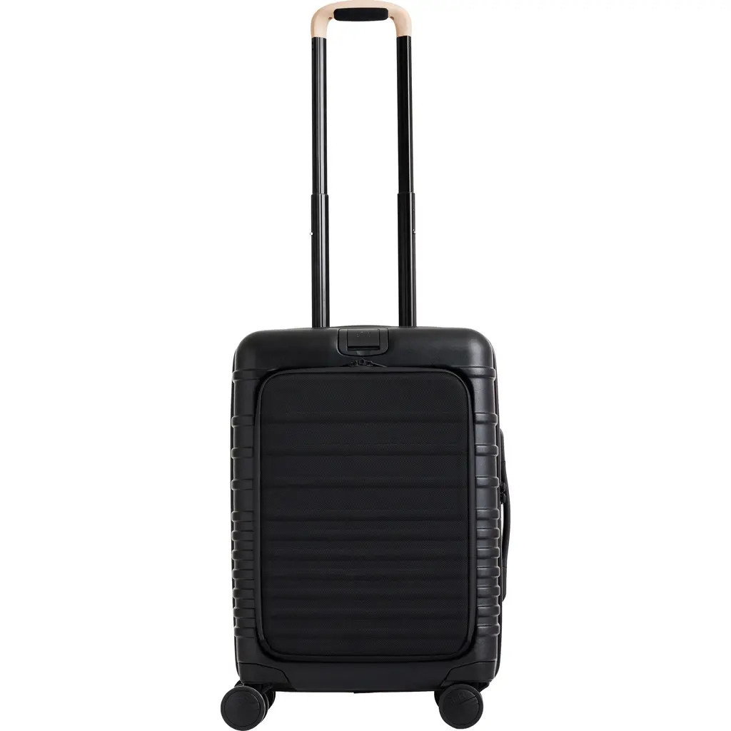 Béis The 21-inch Front Pocket Carry-On Roller in Black at Nordstrom | Nordstrom