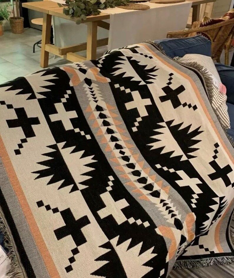 Mexican blanket, Nordic blanket soft in the UK, Aztec blanket in the UK, Scandi throw, Mexican bl... | Etsy (US)
