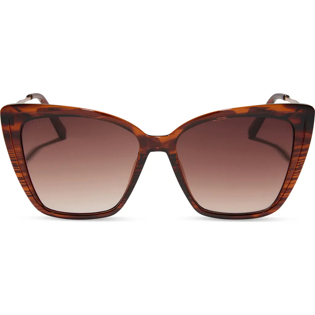 DIFF Heidi 56mm Cat Eye Sunglasses in Mahogany Tort at Nordstrom Rack | Nordstrom Rack