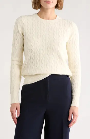 Cable Knit Crewneck Sweater | Nordstrom Rack