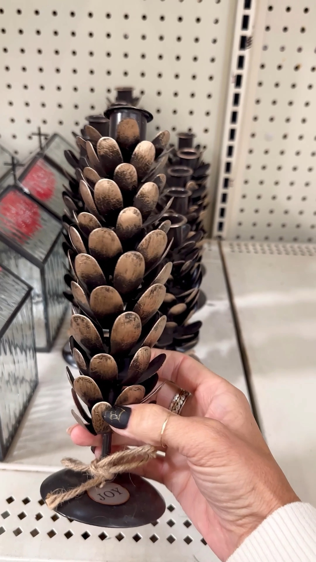 Holiday Time Metal Brown Small Pine Cone 
#walmart #christmasdecor #home 

#LTKSeasonal #LTKHome #LTKFindsUnder50