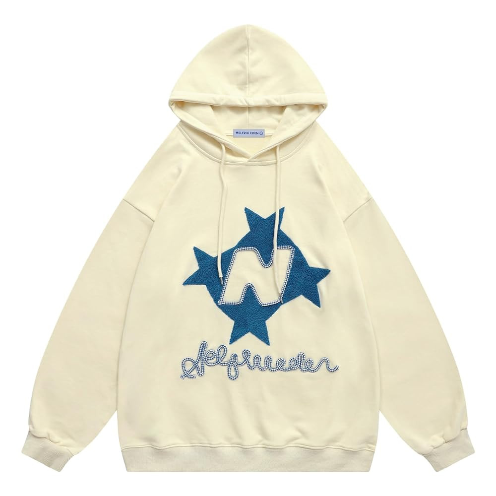 Aelfric Eden Y2k Hoodie Women Graphic Oversized Hoodies Star Embroidered Hoodied Sweatshirt Casua... | Amazon (US)