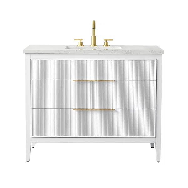 Galya 42'' Single Bathroom Vanity with Engineered Stone Top | Wayfair North America