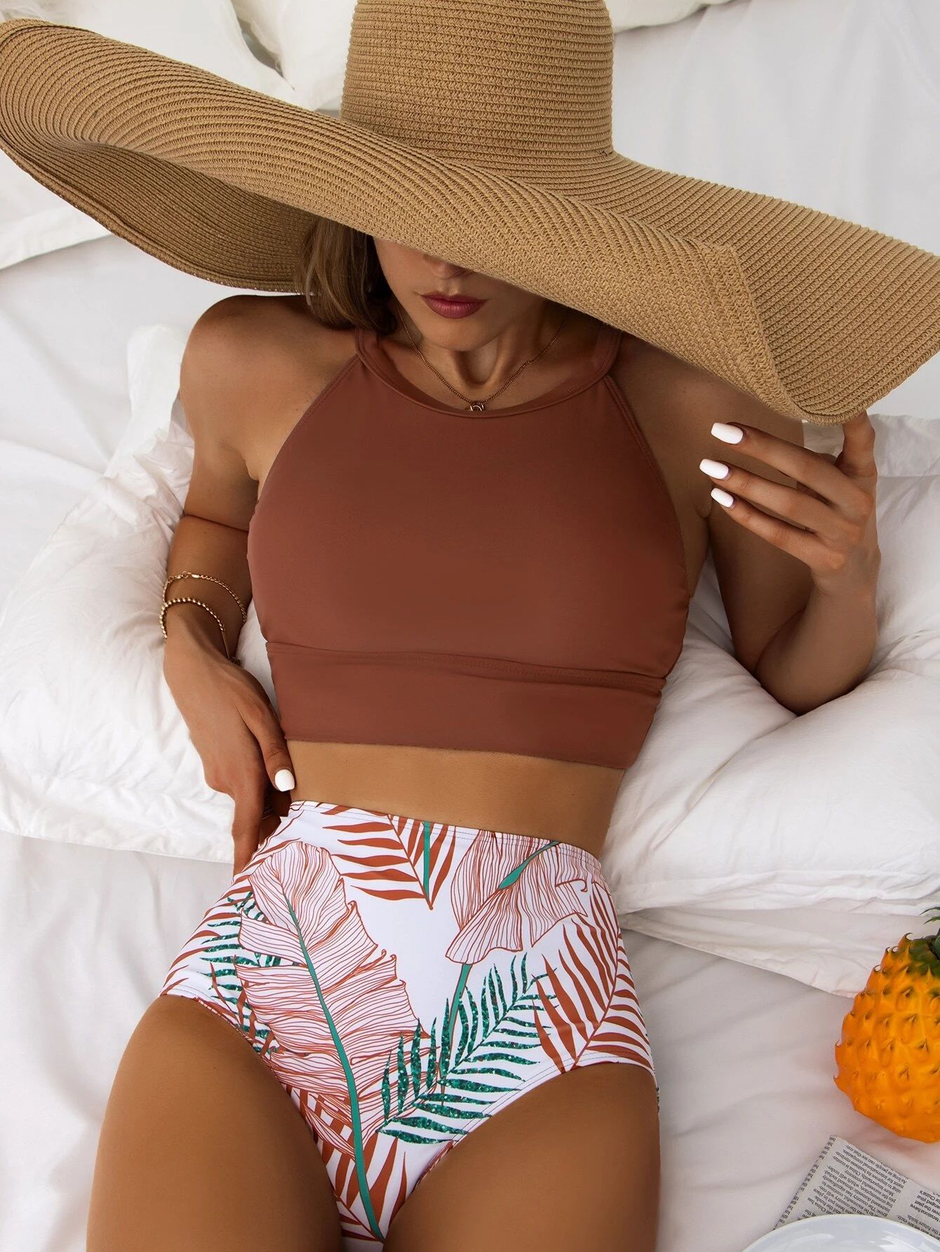 Tropical Print Bikini Swimsuit | SHEIN
