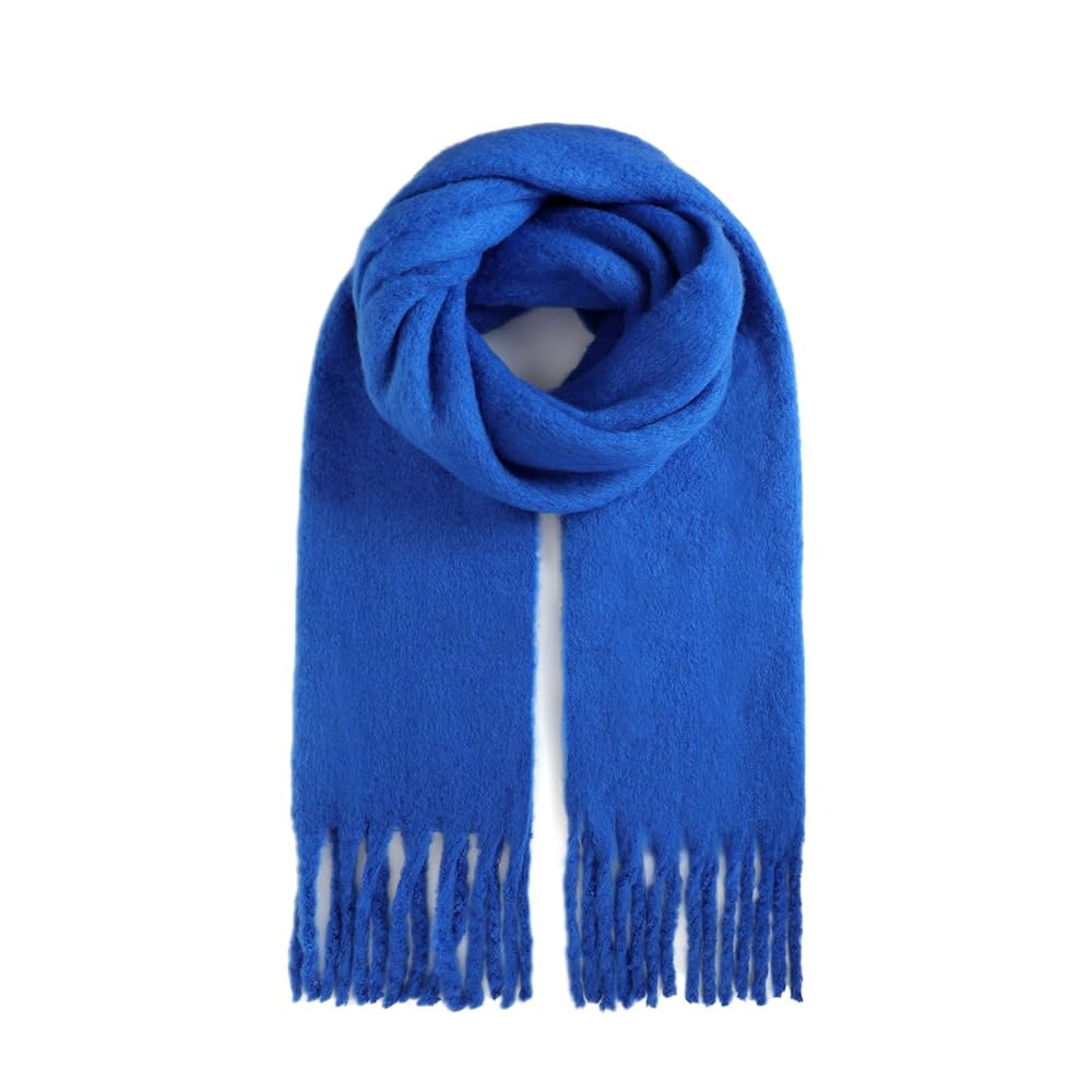 SUNDSGT Big Scarf Coloured Oversized Tassel Soft Fall Winter Thick Scarf Warm Shawl Women | Amazon (US)