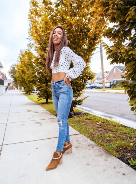 Spring Outfit | White Polka dot blouse | Polka dot

#LTKSeasonal