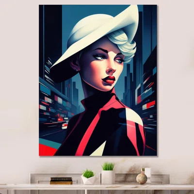 Stunning Female in the City - Wrapped Canvas Print | Wayfair North America